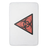 Rood biohazard-teken badmat (Voorkant Verticaal)