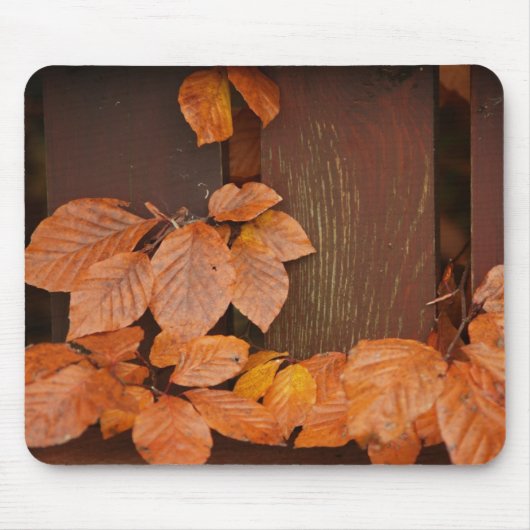 Rood blad Mousepad Muismat (Voorkant)