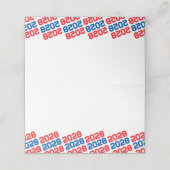 Rood & Blauw Afstuderen Klasse Jaar Vouwend Voedse (Buitenkant ongevouwen)