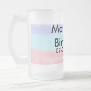 Rood blauw Amerikaanse jongen verjaardag naam datu Matglas Bierpul