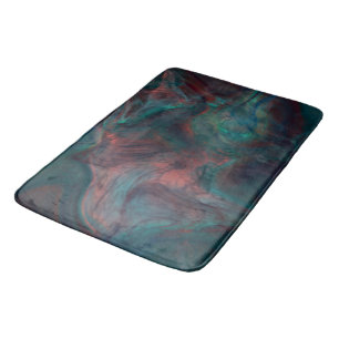 rood, blauw, blauwgroen en Paarse Marmer abstract Badmat