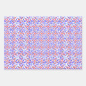 Rood Blauw Boogie Wrapping Paper Sheets (Voorkant 3)