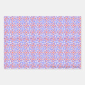 Rood Blauw Boogie Wrapping Paper Sheets (Voorkant 2)