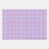 Rood Blauw Boogie Wrapping Paper Sheets (Voorkant)