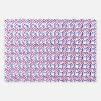 Rood Blauw Boogie Wrapping Paper Sheets