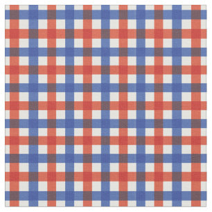 Rood & Blauw Bright Gingham Plaid/Tartan Stof