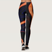 Rood blauw bruin koele kleur eenvoudig Modern Roze Leggings (Achterkant)