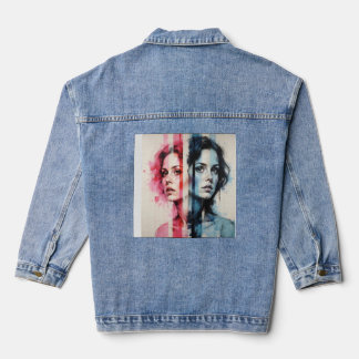 Rood & Blauw Dualiteit - Tweelingportretten in Abs Denim Jacket
