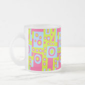 Rood, Blauw en Geel/Groen Contructivistische stijl Matglas Koffiemok (Links)