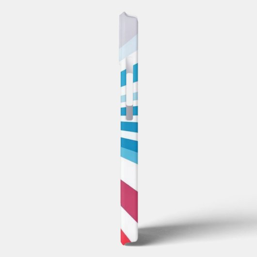 Rood, blauw en grijs patroon mobiel Case-Mate iPhone case (Achterkant / Links)