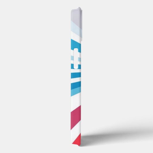 Rood, blauw en grijs patroon mobiel Case-Mate iPhone case (Achterkant / Rechts)