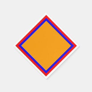 Rood blauw en Oranje papier servetten