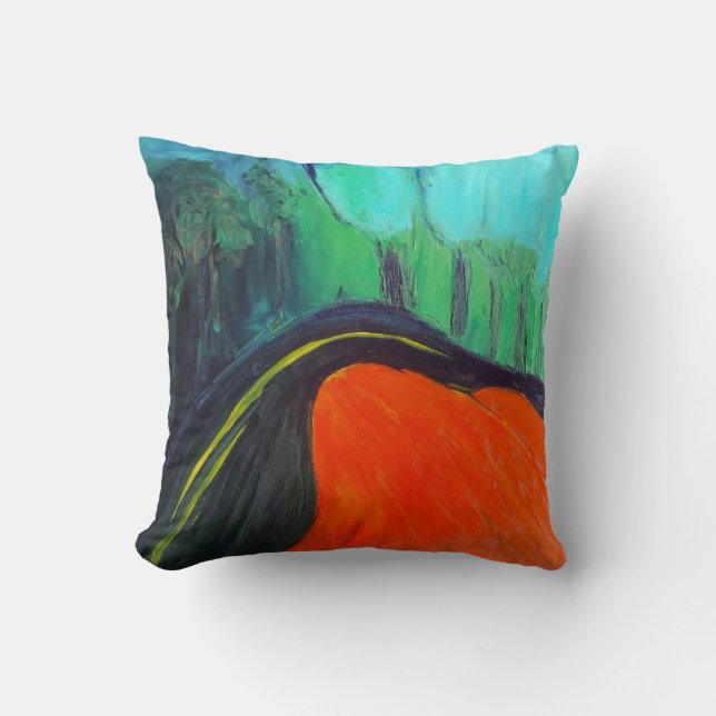 Rood, blauw en zwarte Pillow Kussen (Voorkant)