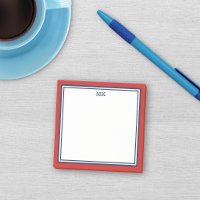 Rood Blauw Geborduurd