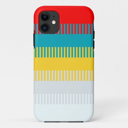 Rood Blauw Geel Geel Grauw Uniek Patroon Case-Mate iPhone Case (Achterkant)