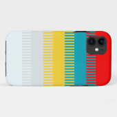 Rood Blauw Geel Geel Grauw Uniek Patroon Case-Mate iPhone Case (Achterkant (horizontaal))