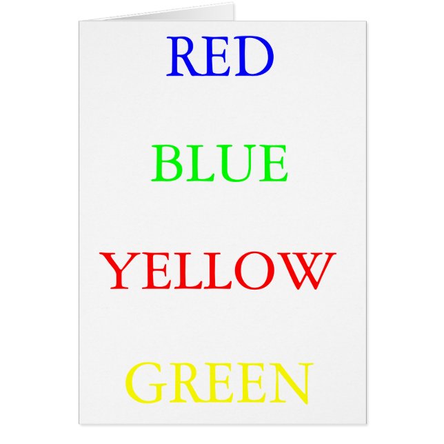 Rood Blauw Geel Groen (Voorkant)