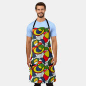 Rood Blauw Geel Groen Strandbal Schort (Gedragen)