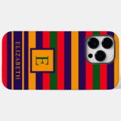  Rood Blauw Geel Groen Strepen Case-Mate iPhone Case (Achterkant (horizontaal))