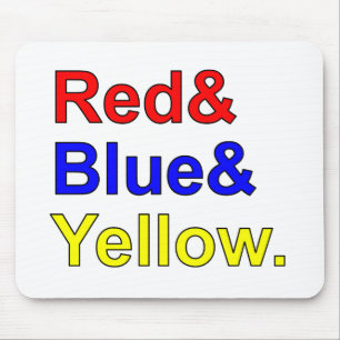Rood Blauw Geel Primaire Kleuren Muismat