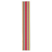 Rood Blauw Geel Uniform Strepen Lange Tafelloper (Voorkant)