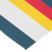 Rood Blauw Geel Uniform Strepen Tafelkleed (Gekanteld)