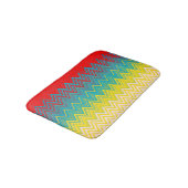 Rood Blauw Geel Wit Zigzag Badmat (Gekanteld)