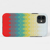 Rood Blauw Geel Witte Zigzag Case-Mate iPhone Case (Achterkant (horizontaal))