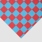 Rood Blauw Geruit Check ontwerp Tissuepapier (Detail)