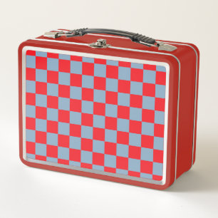 Rood blauw geruit gingham patroon