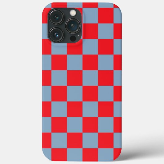 Rood blauw geruit gingham patroon Case-Mate iPhone case (Achterkant)