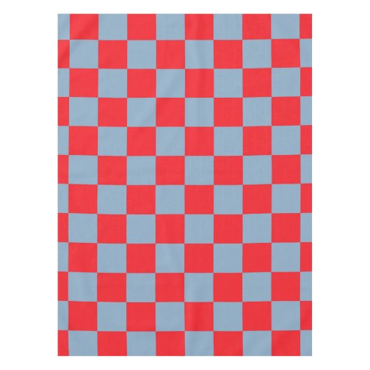 Rood blauw geruit gingham patroon tafelkleed (Voorkant)