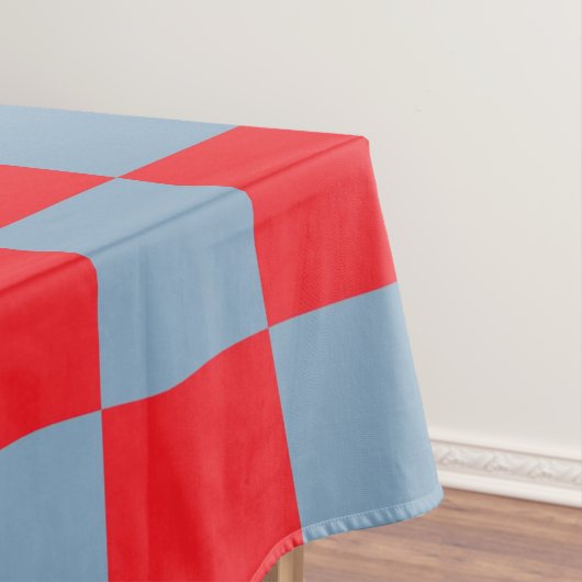 Rood blauw geruit gingham patroon tafelkleed (Voorbeeld)
