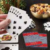 rood blauw GESTREEPT DECK-VAN-KAARTEN MET NAAM Pokerkaarten (Insitu)