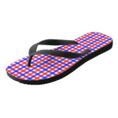 Rood Blauw Gingham Plaid Patroon Teenslippers (Schuin)