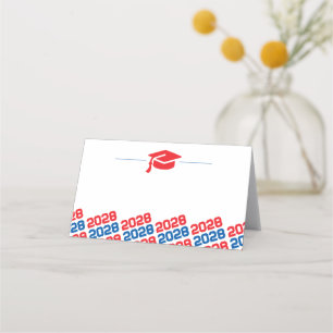 Rood & Blauw Graduatie GLB die Etiket, Voedsel vou