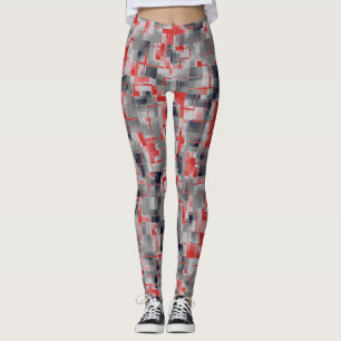 Rood blauw grijs wit leggings