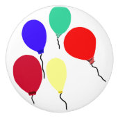 Rood Blauw Groen Ballonnen Keramische Knop (Voorkant)