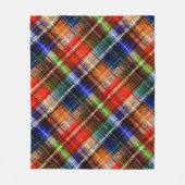 Rood Blauw Groen Geel Geruit Schots Design Fleece Deken (Voorkant)