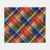 Rood Blauw Groen Geel Geruit Schots Design Fleece Deken (Voorkant (Horizontaal))