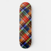 Rood Blauw Groen Geel Geruit Schots Design Skateboard (Voorkant)