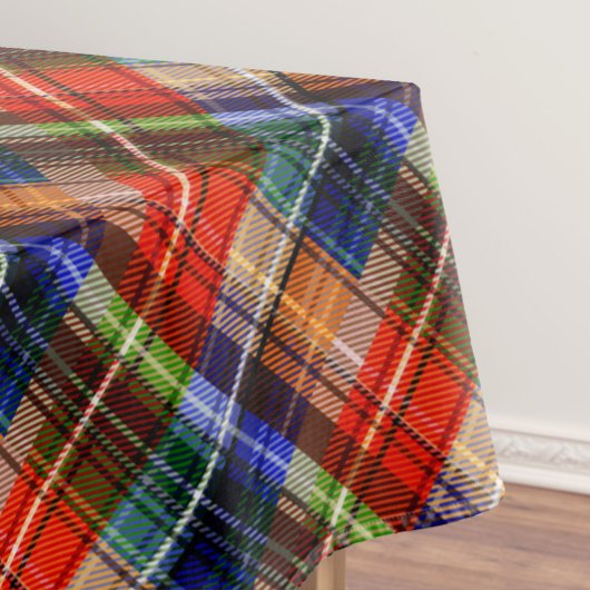 Rood Blauw Groen Geel Geruit Schots Design Tafelkleed