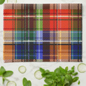 Rood Blauw Groen Geel Geruit Schots Design Theedoek (Gevouwen)