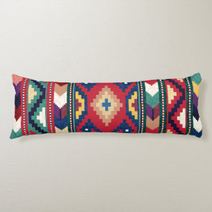 Rood Blauw Groen Geel Wit Oosters Kilim Tapijt Lichaamskussen