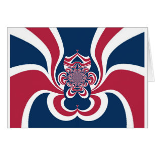 Rood Blauw Kaleidoscoop Art Print