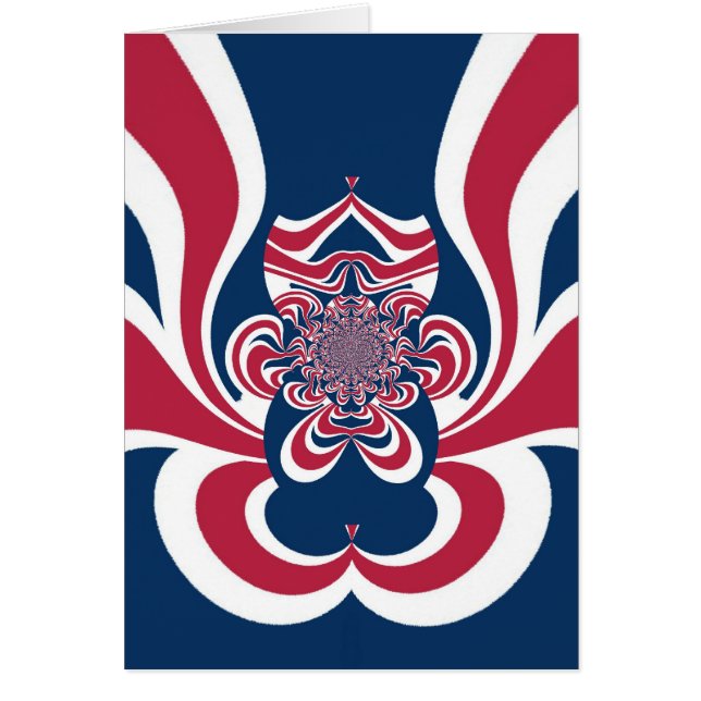 Rood Blauw Kaleidoscoop Art Print (Voorkant)