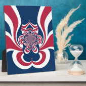 Rood Blauw Kaleidoscoop Art Print Fotoplaat (Zijkant)