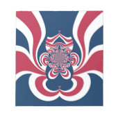 Rood Blauw Kaleidoscoop Art Print Notitieblok (Voorkant)