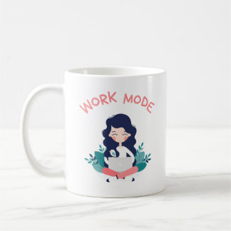 rood blauw navy schattig meisje werk tekst koffiemok
