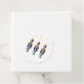 Rood & Blauw Notenkraker Kerstmis | Vakantie Bedankjes Labels (In situ)